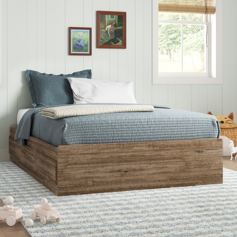 Kids platform bed sales with storage